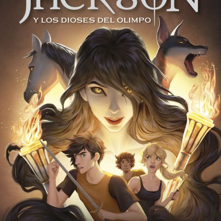 Portada del libro La diosa de tres cabezas (Percy Jackson y los dioses del Olimpo 7) de Rick Riordan – SALAMANDRA INFANTIL Y JUVENIL