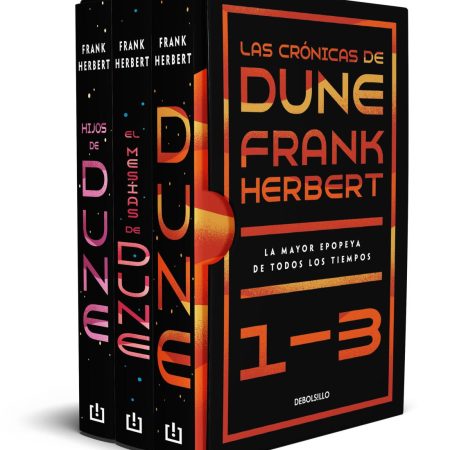 Portada del libro Dune (estuche trilogía) de Frank Herbert – DEBOLS!LLO