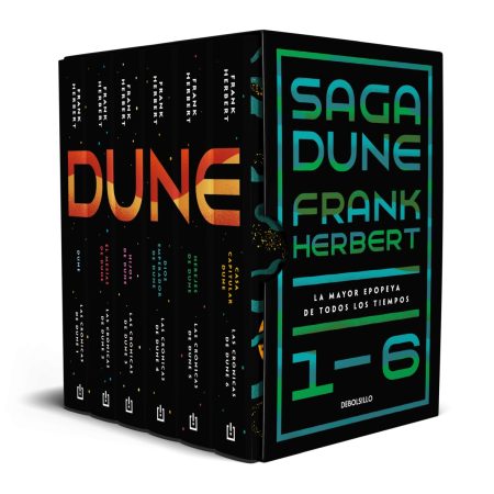 Portada del libro Saga Dune 1-6. La mayor epopeya de todos los tiempos de Frank Herbert – DEBOLS!LLO